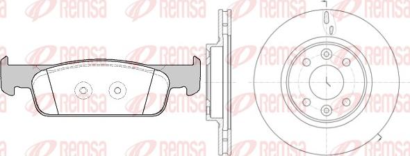 Remsa 81540.00 - Bremžu komplekts, Disku bremzes autodraugiem.lv