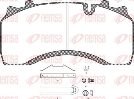 Remsa JCA 1032.30 - Bremžu uzliku kompl., Disku bremzes autodraugiem.lv