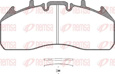 Remsa JCA 1257.00 - Bremžu uzliku kompl., Disku bremzes autodraugiem.lv