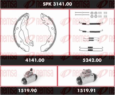 Remsa SPK 3141.00 - Bremžu loku komplekts autodraugiem.lv