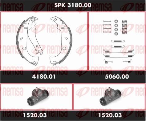 Remsa SPK 3180.00 - Bremžu loku komplekts autodraugiem.lv