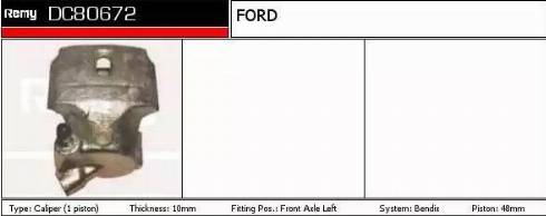 Remy DC80672 - Bremžu suports autodraugiem.lv
