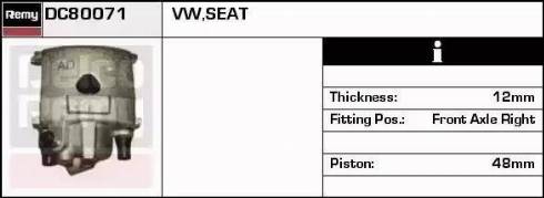 Remy DC80071 - Bremžu suports autodraugiem.lv