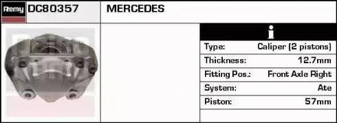 Remy DC80357 - Bremžu suports autodraugiem.lv