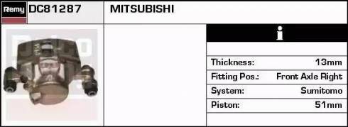 Remy DC81287 - Bremžu suports autodraugiem.lv