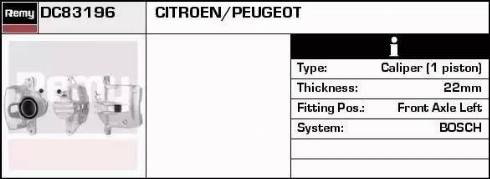 Remy DC83196 - Bremžu suports autodraugiem.lv