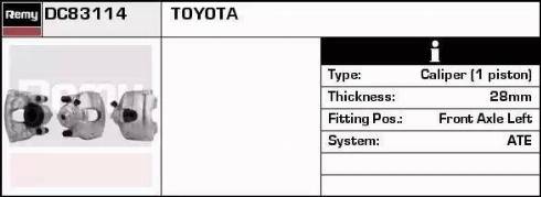 Remy DC83114 - Bremžu suports autodraugiem.lv