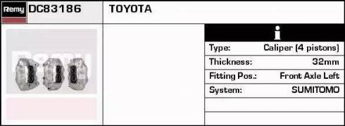 Remy DC83186 - Bremžu suports autodraugiem.lv