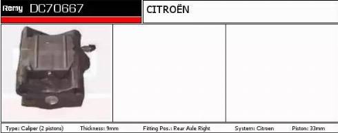 Remy DC70667 - Bremžu suports autodraugiem.lv