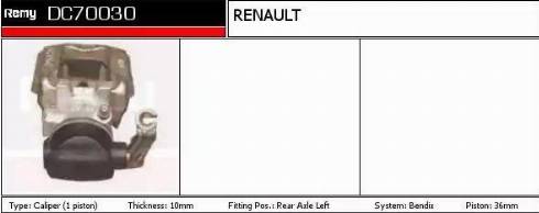 Remy DC70030 - Bremžu suports autodraugiem.lv