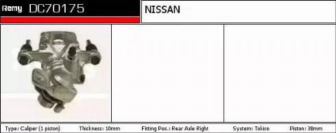 Remy DC70175 - Bremžu suports autodraugiem.lv