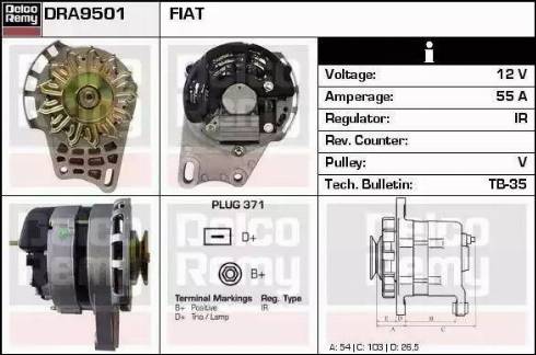 Remy DRA9501 - Ģenerators autodraugiem.lv