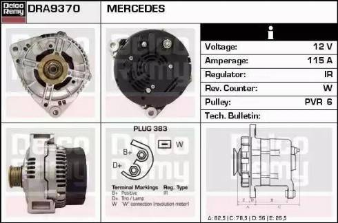 Remy DRA9370 - Ģenerators autodraugiem.lv