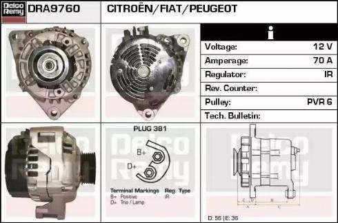 Remy DRA9760 - Ģenerators autodraugiem.lv