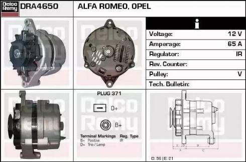 Remy DRA4650 - Ģenerators autodraugiem.lv