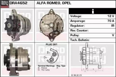Remy DRA4652 - Ģenerators autodraugiem.lv