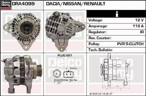 Remy DRA4099 - Ģenerators autodraugiem.lv