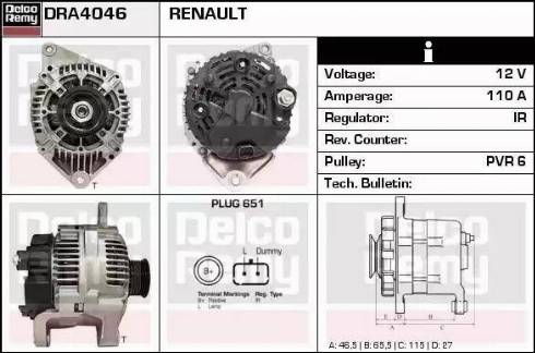Remy DRA4046 - Ģenerators autodraugiem.lv