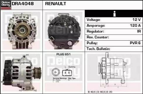 Remy DRA4048 - Ģenerators autodraugiem.lv