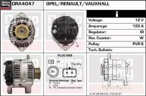 Remy DRA4047 - Ģenerators autodraugiem.lv