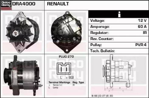 Remy DRA4000 - Ģenerators autodraugiem.lv