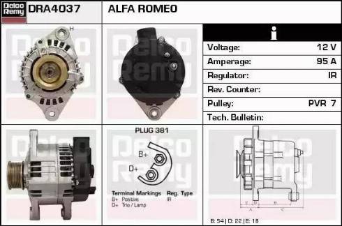 Remy DRA4037 - Ģenerators autodraugiem.lv