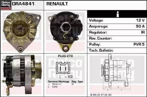 Remy DRA4841 - Ģenerators autodraugiem.lv