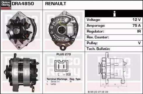 Remy DRA4850 - Ģenerators autodraugiem.lv