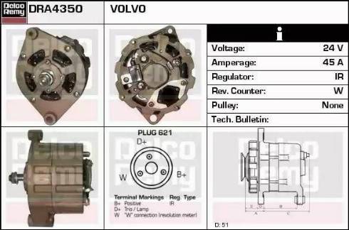 Remy DRA4350 - Ģenerators autodraugiem.lv