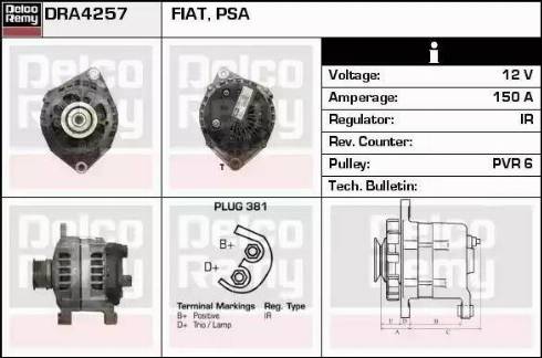 Remy DRA4257 - Ģenerators autodraugiem.lv