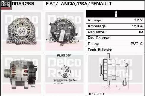 Remy DRA4288 - Ģenerators autodraugiem.lv