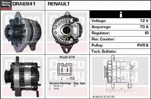 Remy DRA6941 - Ģenerators autodraugiem.lv