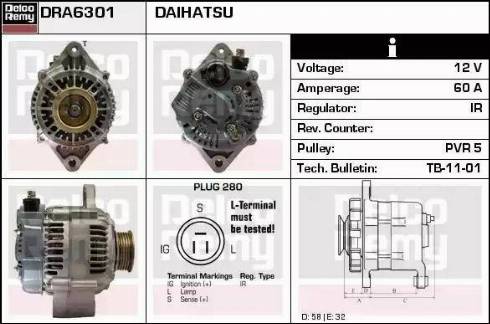 Remy DRA6301 - Ģenerators autodraugiem.lv