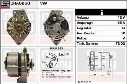 Remy DRA6260 - Ģenerators autodraugiem.lv