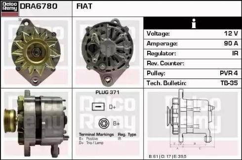 Remy DRA6780 - Ģenerators autodraugiem.lv