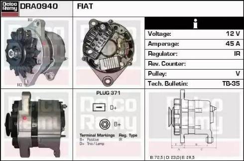 Remy DRA0940 - Ģenerators autodraugiem.lv
