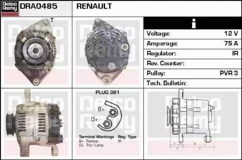 Remy DRA0485 - Ģenerators autodraugiem.lv