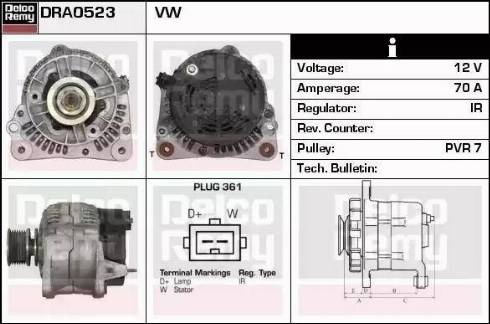 Remy DRA0523 - Ģenerators autodraugiem.lv