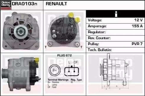 Remy DRA0103N - Ģenerators autodraugiem.lv