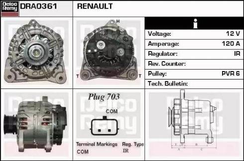 Remy DRA0361 - Ģenerators autodraugiem.lv
