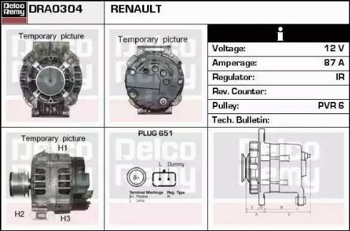 Remy DRA0304 - Ģenerators autodraugiem.lv