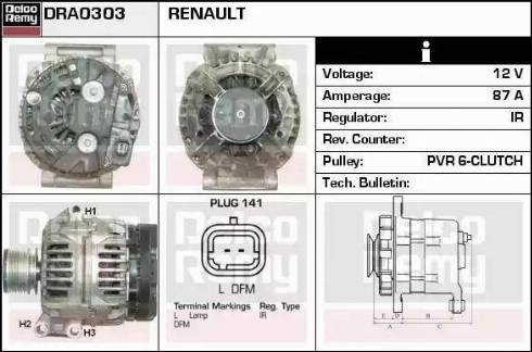 Remy DRA0303 - Ģenerators autodraugiem.lv