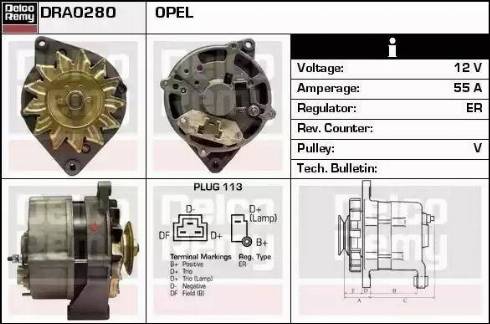 Remy DRA0280 - Ģenerators autodraugiem.lv