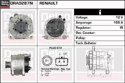 Remy DRA0287N - Ģenerators autodraugiem.lv