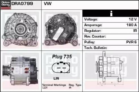Remy DRA0799 - Ģenerators autodraugiem.lv