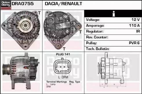 Remy DRA0755 - Ģenerators autodraugiem.lv