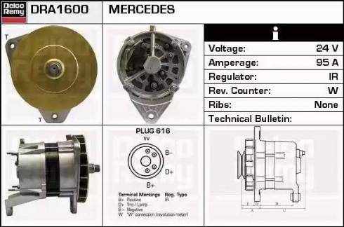 Remy DRA1600 - Ģenerators autodraugiem.lv
