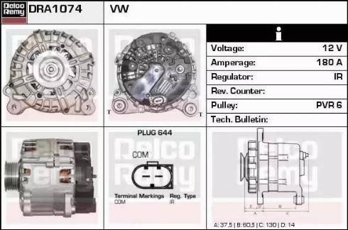 Remy DRA1074 - Ģenerators autodraugiem.lv