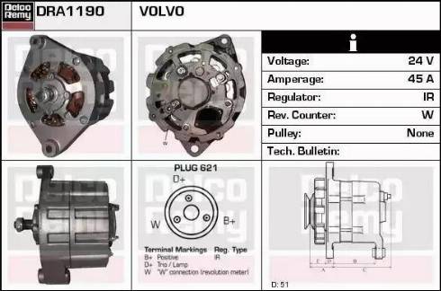 Remy DRA1190 - Ģenerators autodraugiem.lv