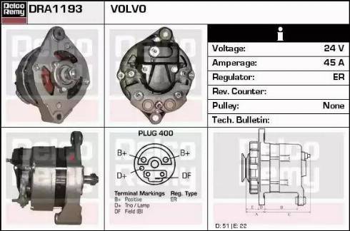 Remy DRA1193 - Ģenerators autodraugiem.lv